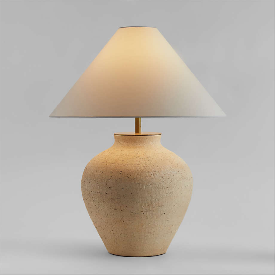 Corfu Cream Table Lamp with Linen Taper Shade thumbnail 3