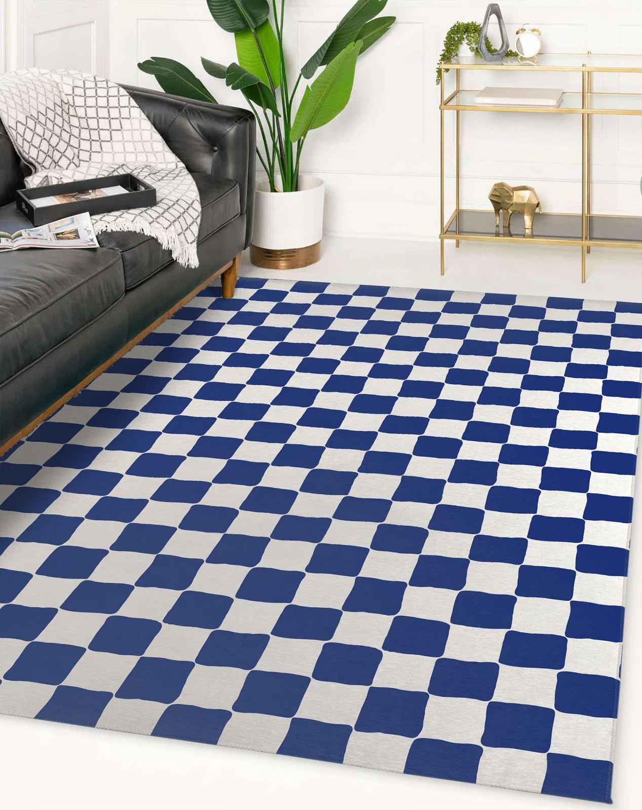 Eulas Checkered Area Rug -8'x10' thumbnail 2