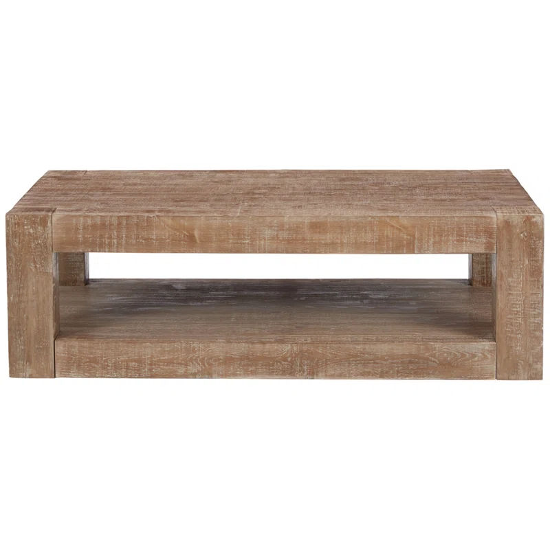 Waltleigh Solid Wood Floor Shelf Coffee Table thumbnail 3