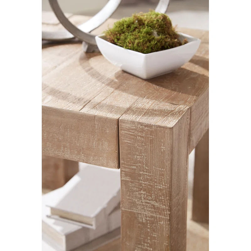 Waltleigh Tall Solid Wood Floor Shelf End Table thumbnail 5