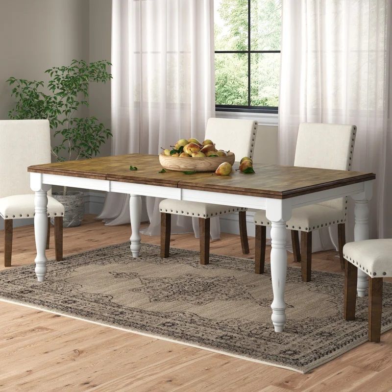 Bentlee Butterfly Leaf Solid Wood Dining Table thumbnail 2