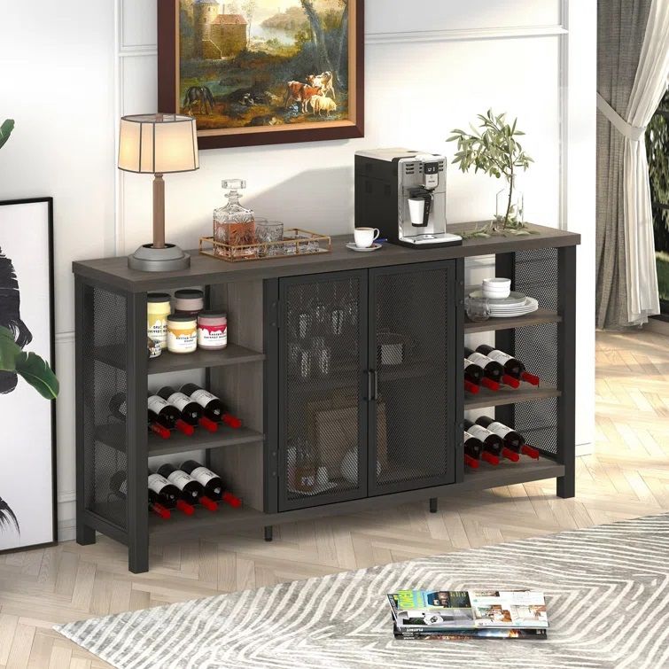 Gaphna Industrial Coffee Bar Cabinet thumbnail 2