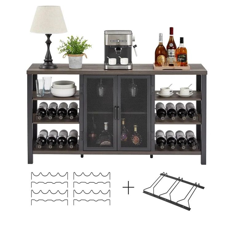 Gaphna Industrial Coffee Bar Cabinet thumbnail 3