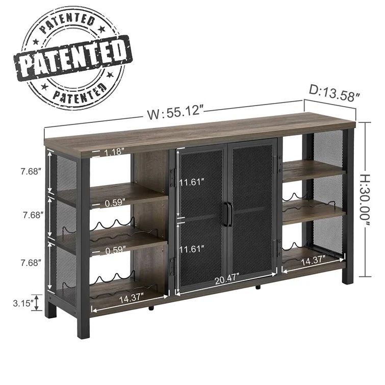 Gaphna Industrial Coffee Bar Cabinet thumbnail 5