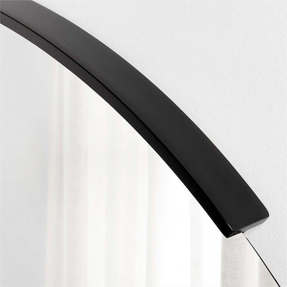 Gerald Large Round Black Wall Mirror thumbnail 3