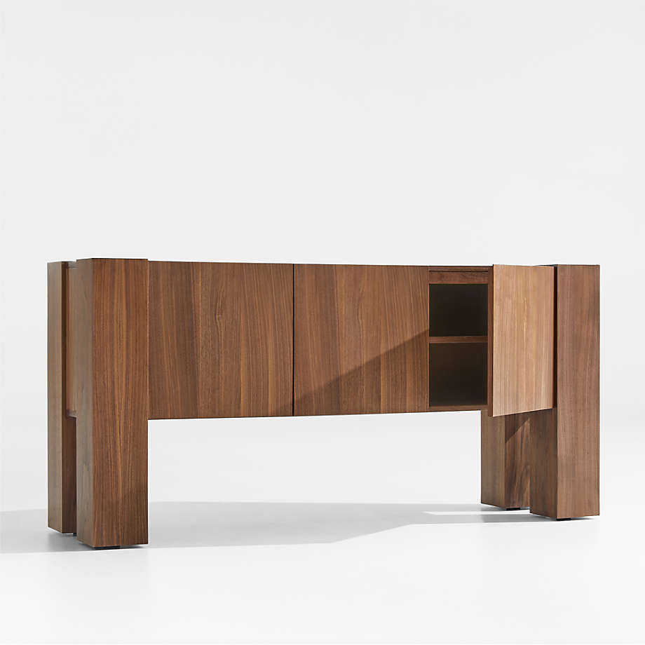 Sobro Walnut Wood Sideboard thumbnail 6