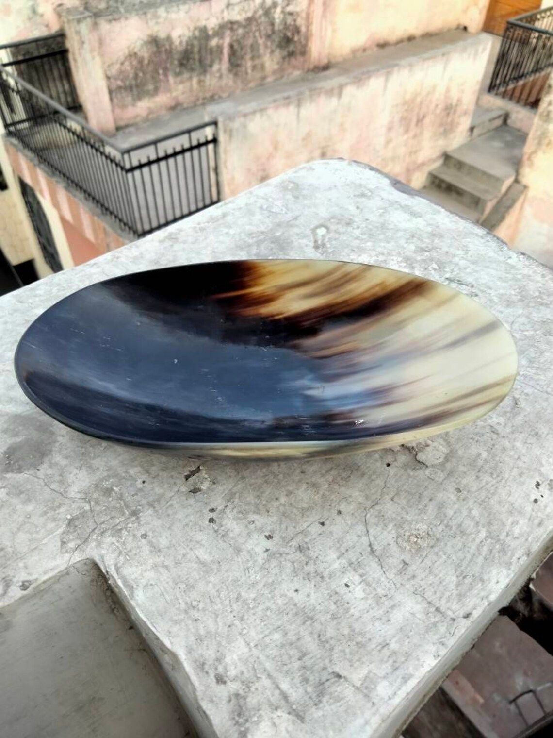 Buffalo horn made dryfruit dish tray thumbnail 2