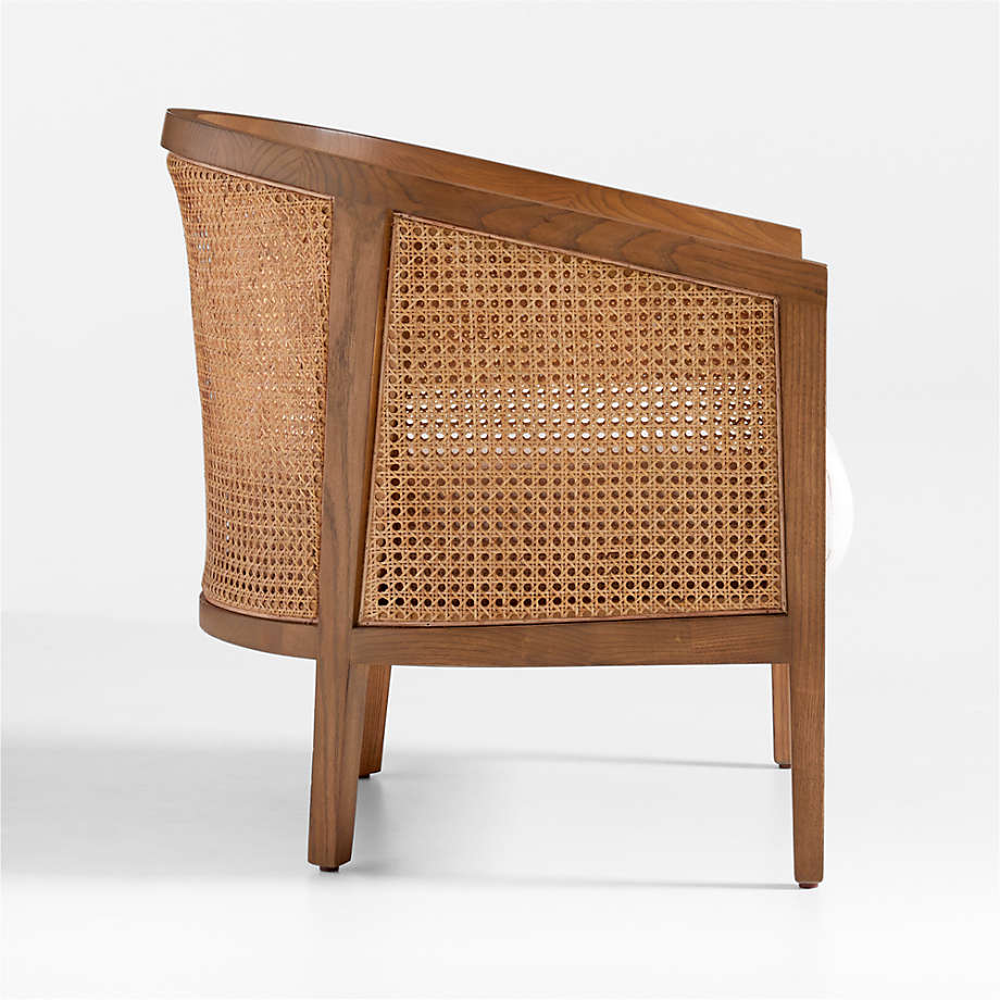 Ankara Natural Cane Chair with Ivory Cushion thumbnail 3