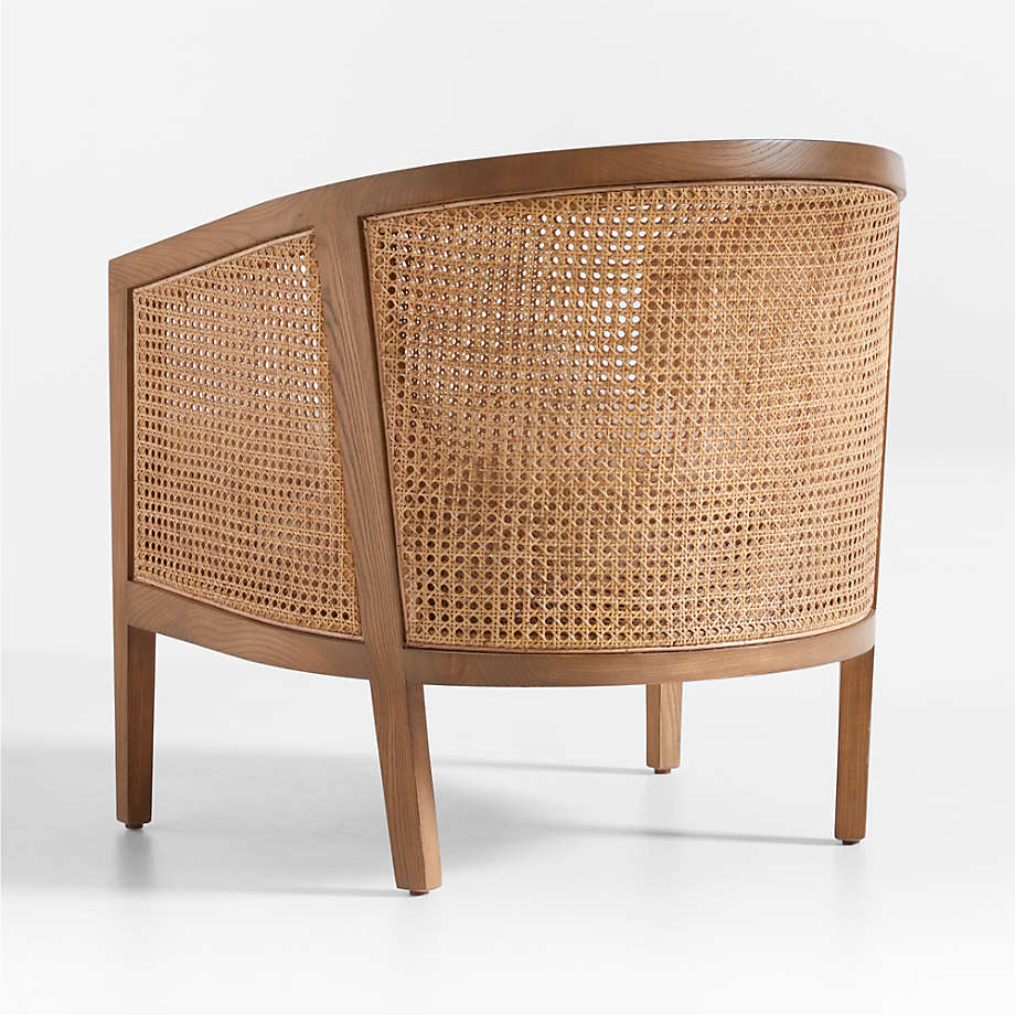 Ankara Natural Cane Chair with Ivory Cushion thumbnail 6