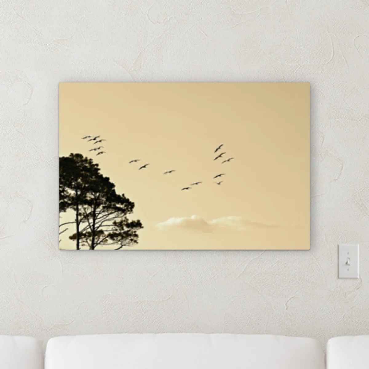 Birds Flying Wrapped Canvas Photograph without Frame-36"x54" thumbnail 3