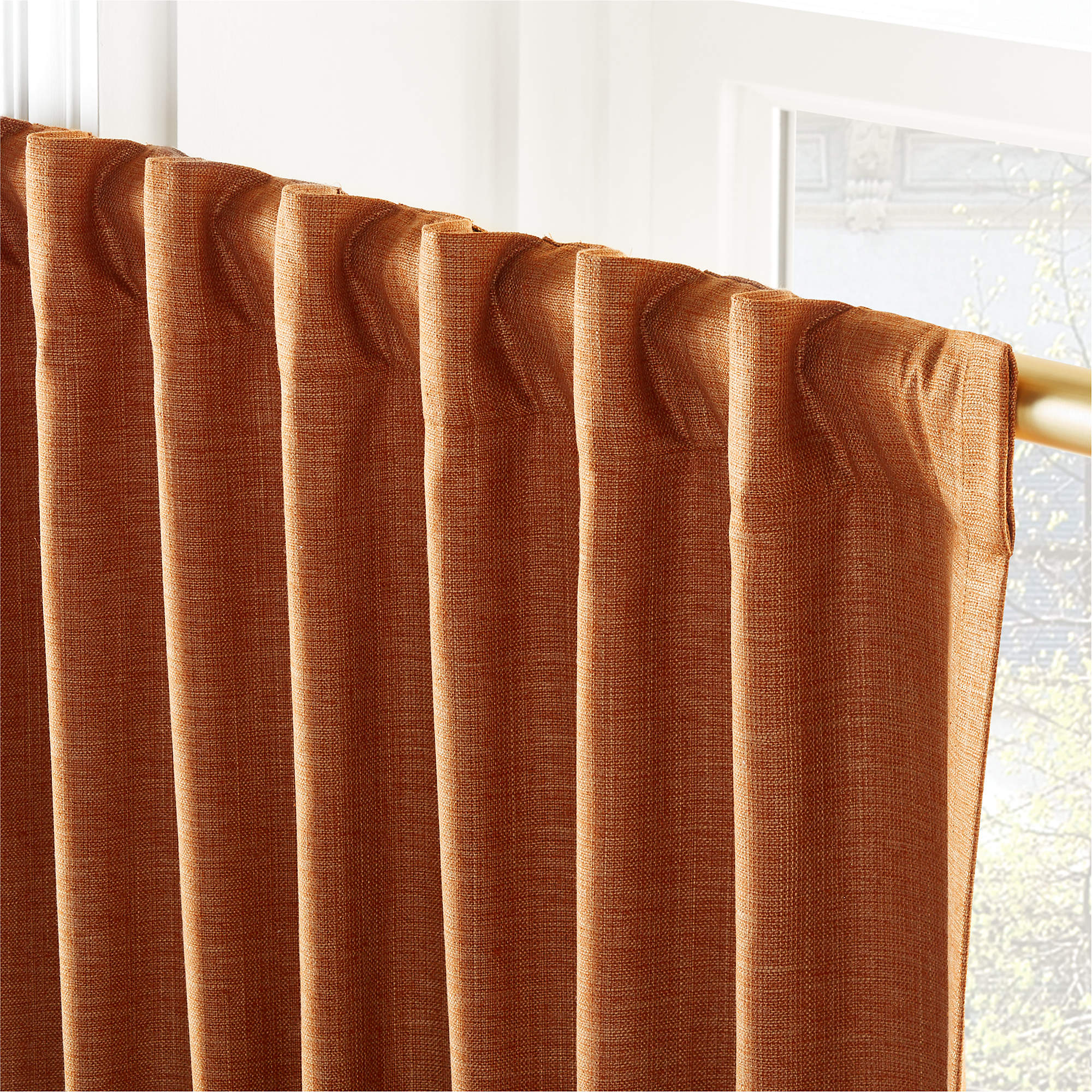 Mali Copper Silk Viscose Curtain Panel-96" thumbnail 2