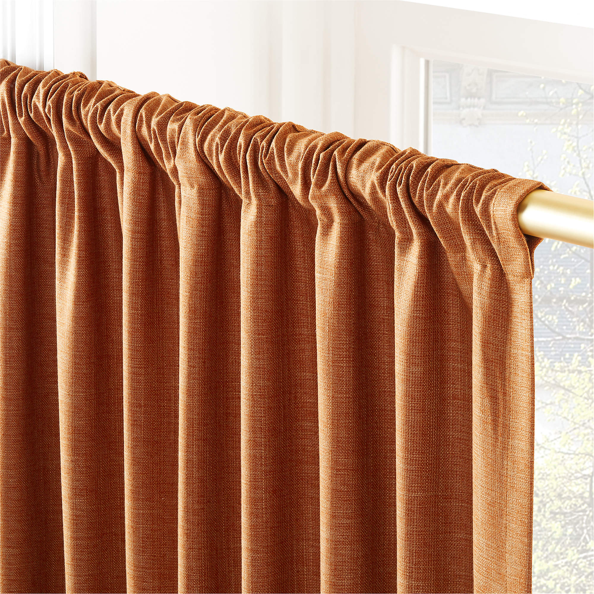 Mali Copper Silk Viscose Curtain Panel-96" thumbnail 3