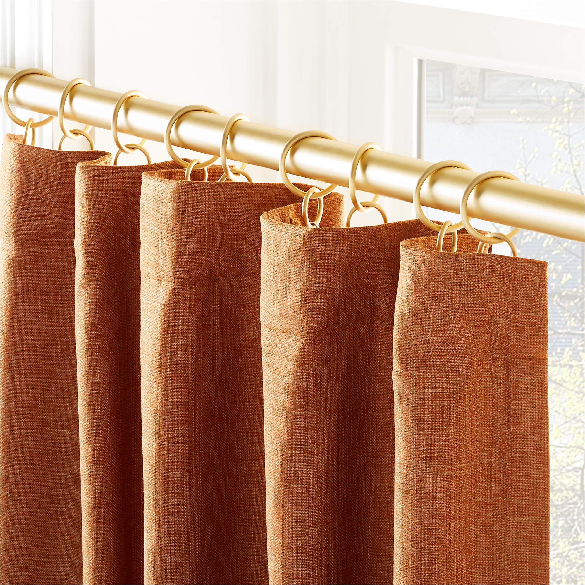 Mali Copper Silk Viscose Curtain Panel-96" thumbnail 4