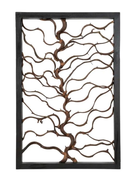 Rectangular Bauhinia and Teak Wood Wall Decor23"x35.5" thumbnail 3
