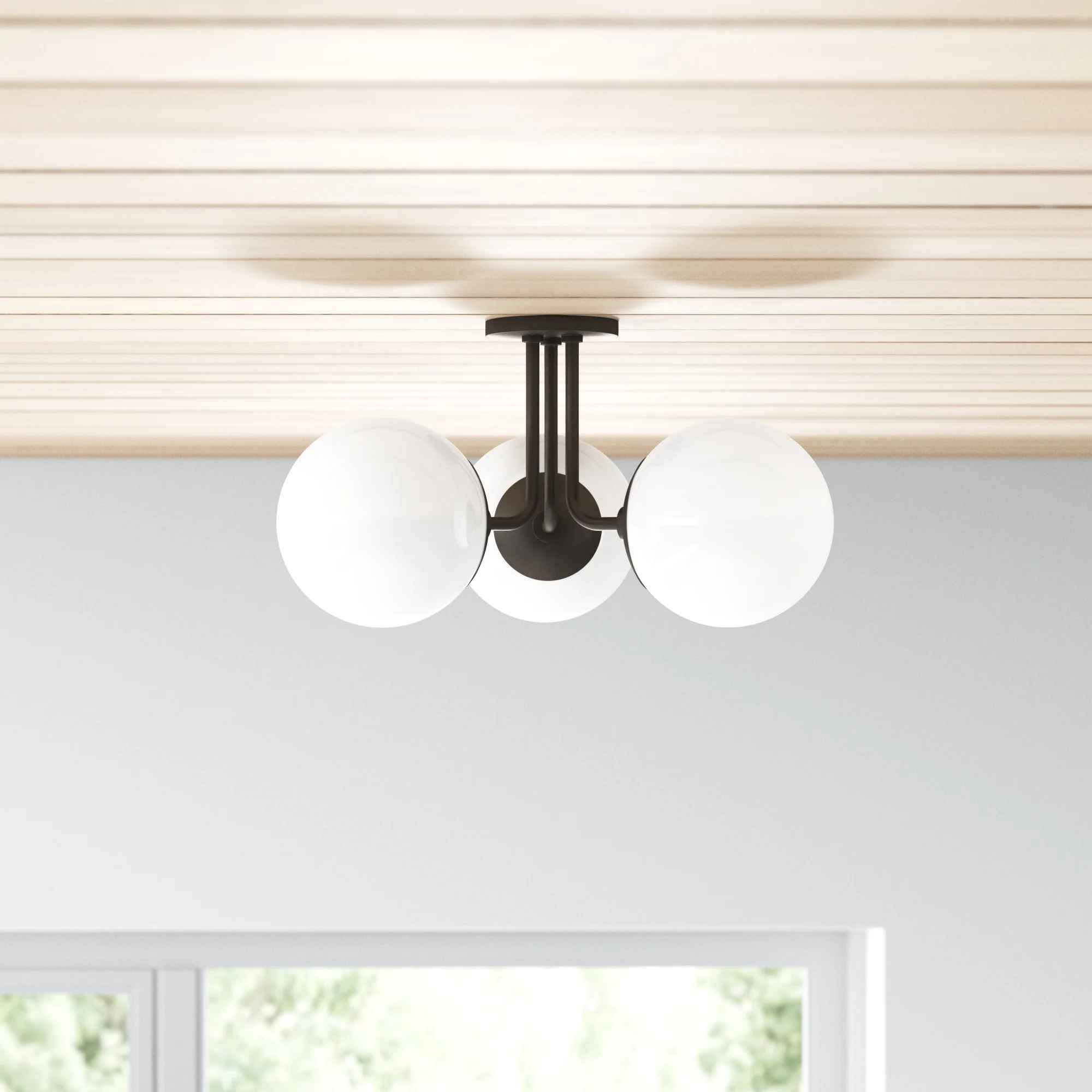 Luna Glass Semi Flush Mount thumbnail 7
