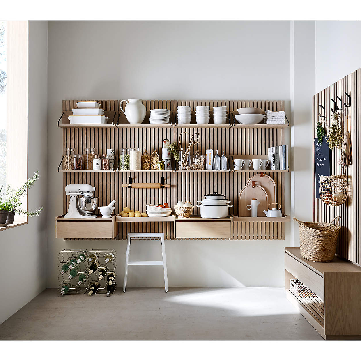 Batten White Oak Storage Bench thumbnail 8