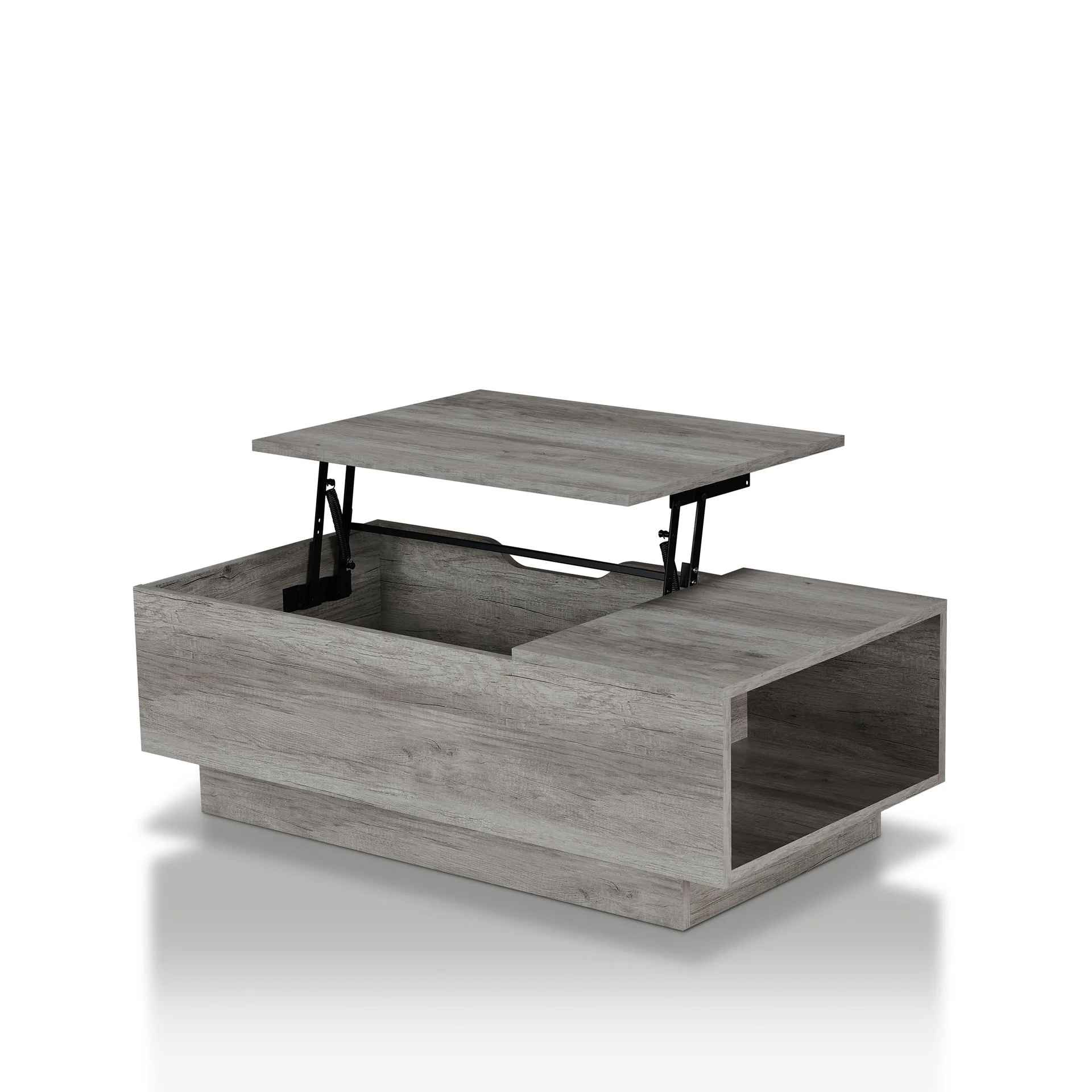Kianna Lift Top Block Coffee Table with Storage thumbnail 4