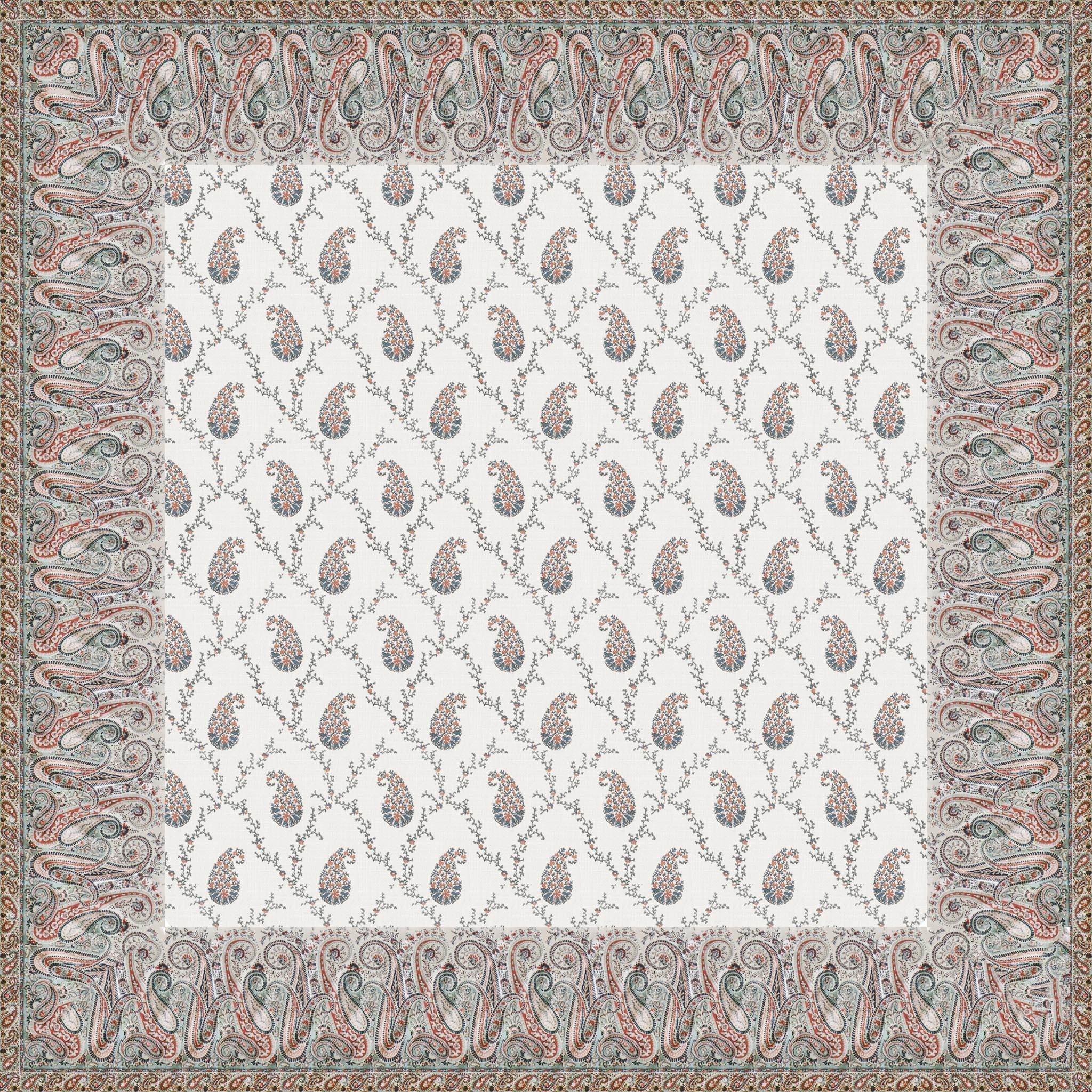 Quinn Paisley Linen Cotton Duvet Cover-King thumbnail 5
