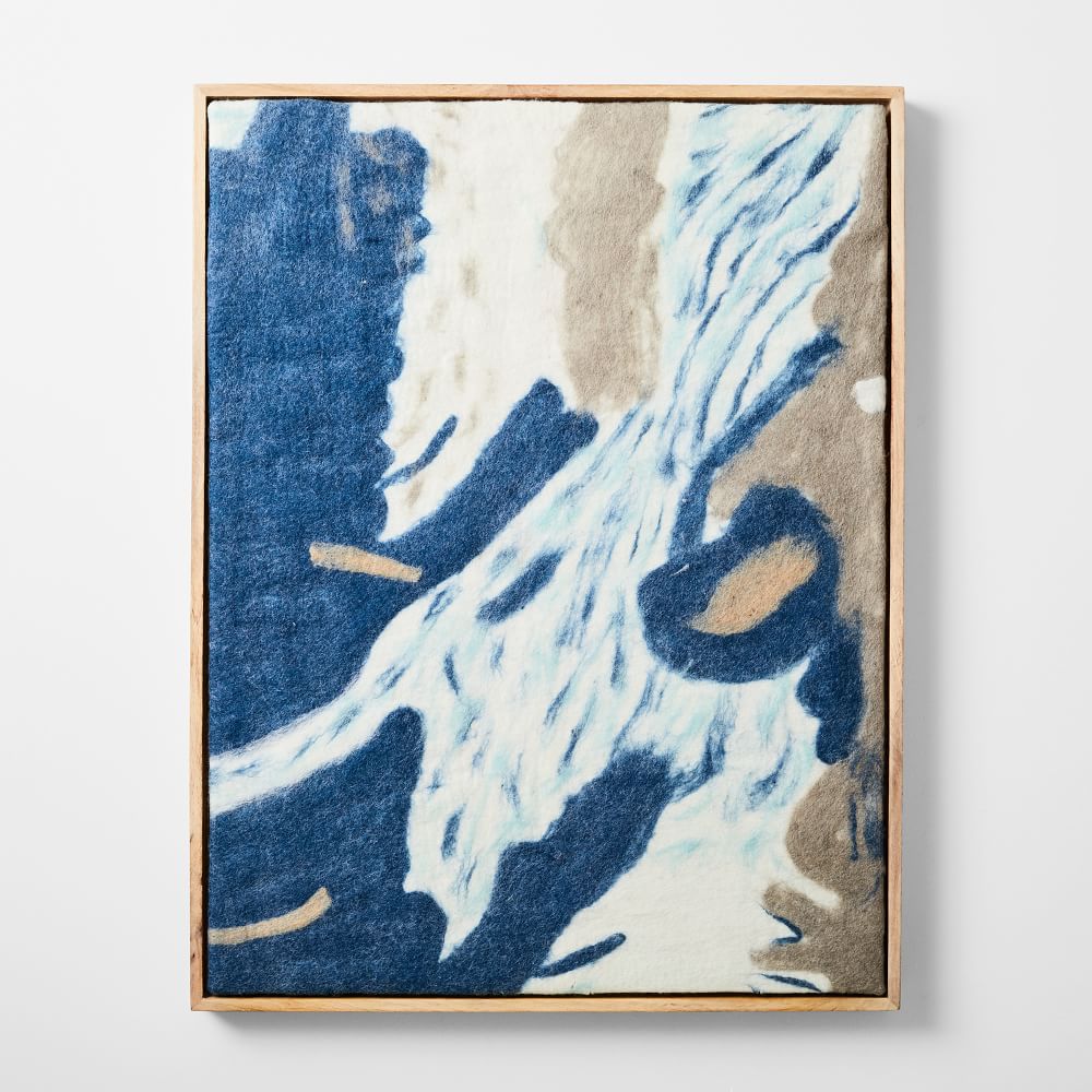 Pure Felt Wall Art River with Frame-43"x33" thumbnail 3