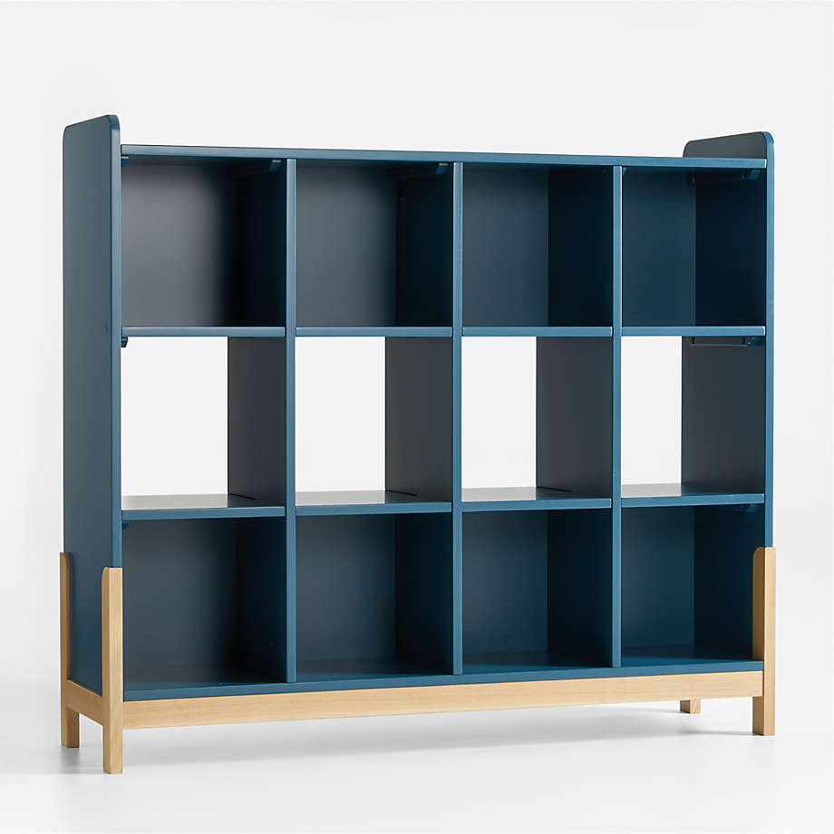 Rue Midnight Blue 12-Cube Bookcase thumbnail 2