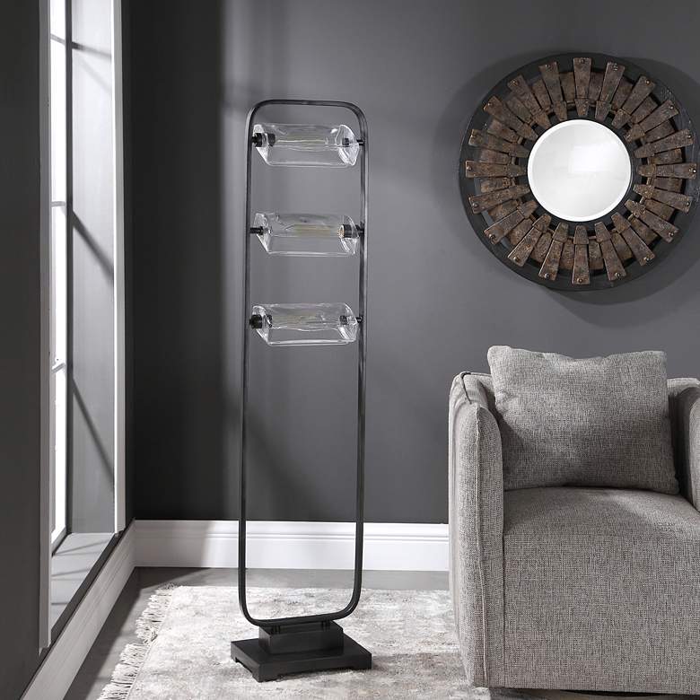 Uttermost Pilato Dark Oil-Rubbed Bronze 3-Light Floor Lamp thumbnail 4