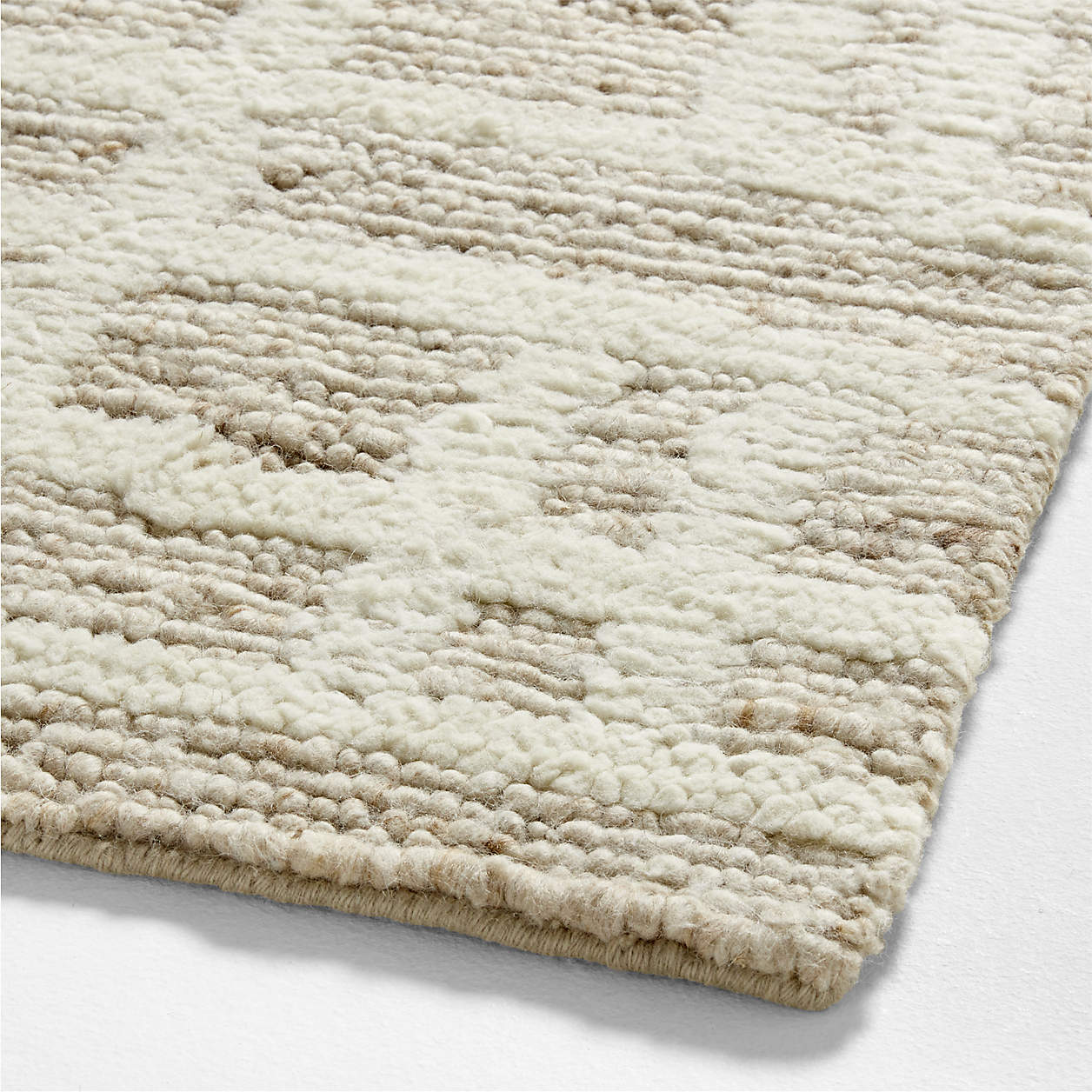 Agen Wool Grid Caramel Brown Area Rug-9'x12' thumbnail 3