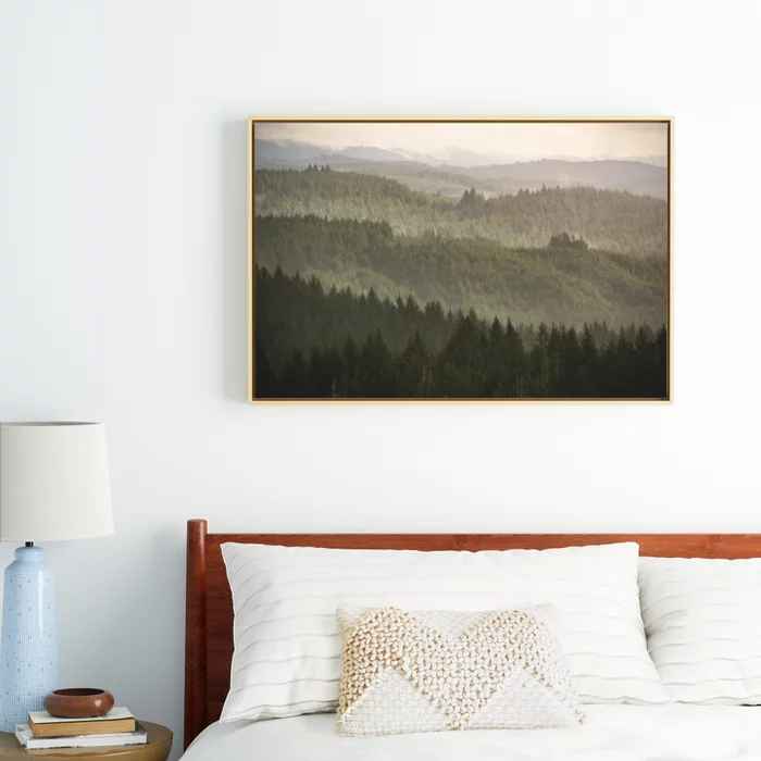 Pacific Coast Mountain Forest Canvas with Frame-36"x24" thumbnail 2