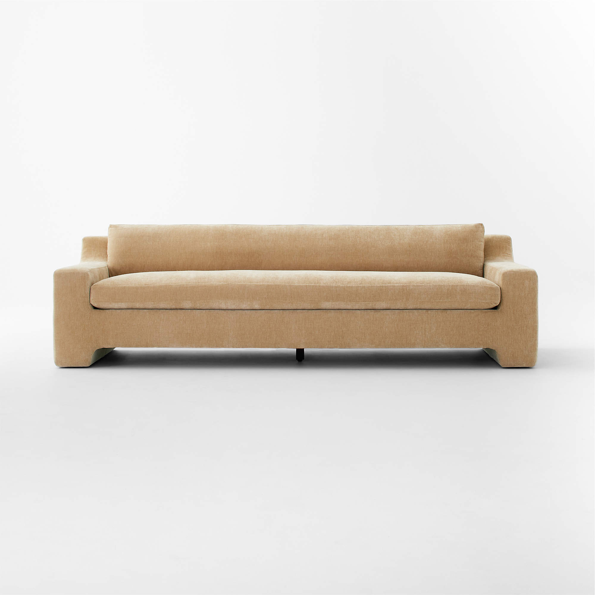 Durant Wheat Velvet Sofa thumbnail 3