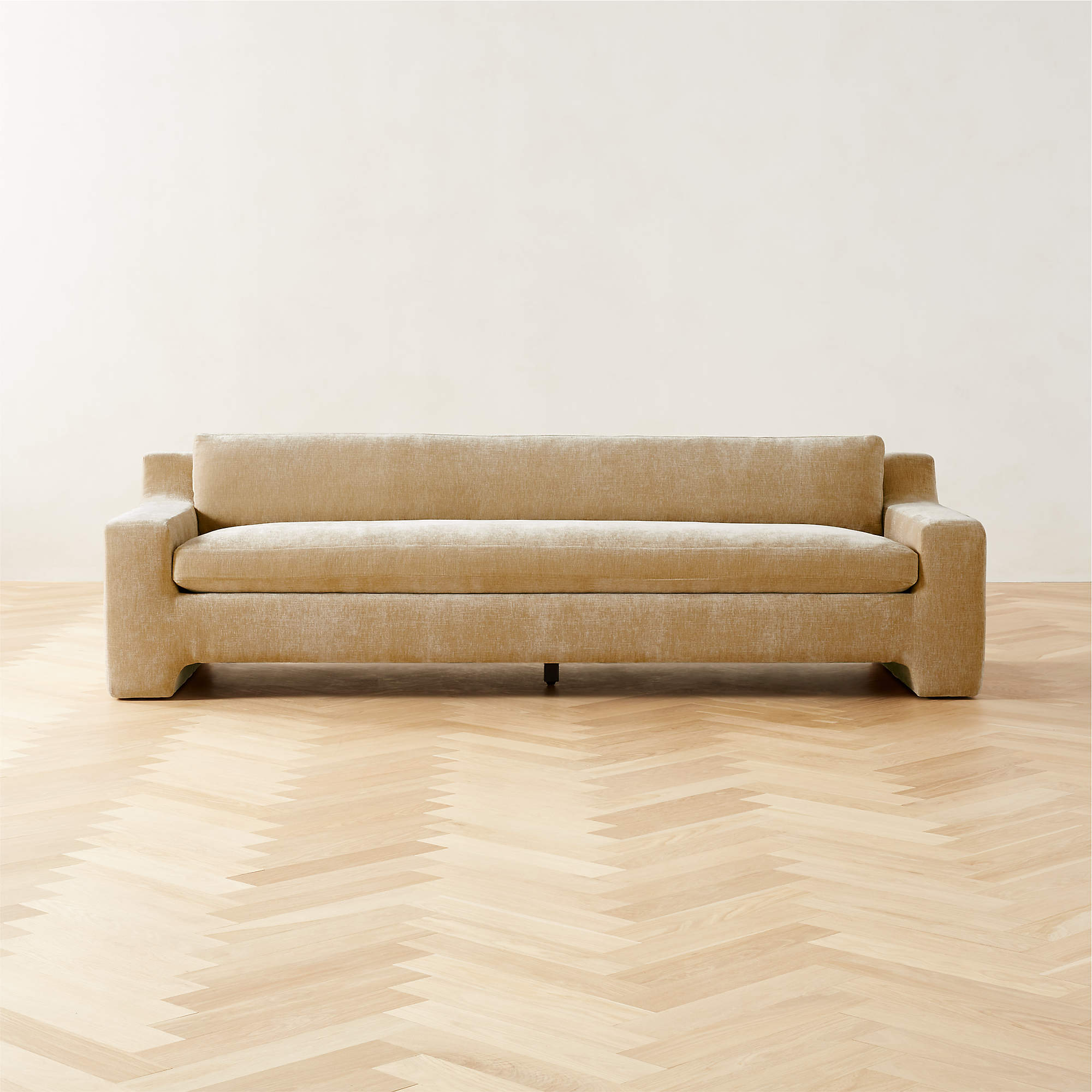 Durant Wheat Velvet Sofa thumbnail 6