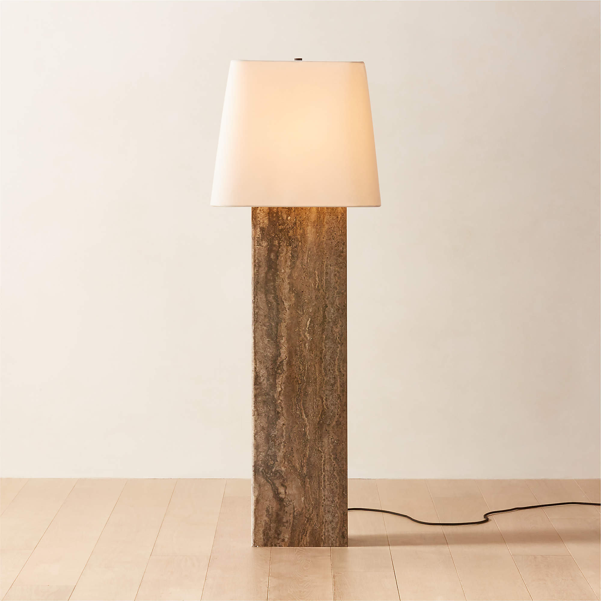 Forms Grey Travertine Floor Lamp thumbnail 4