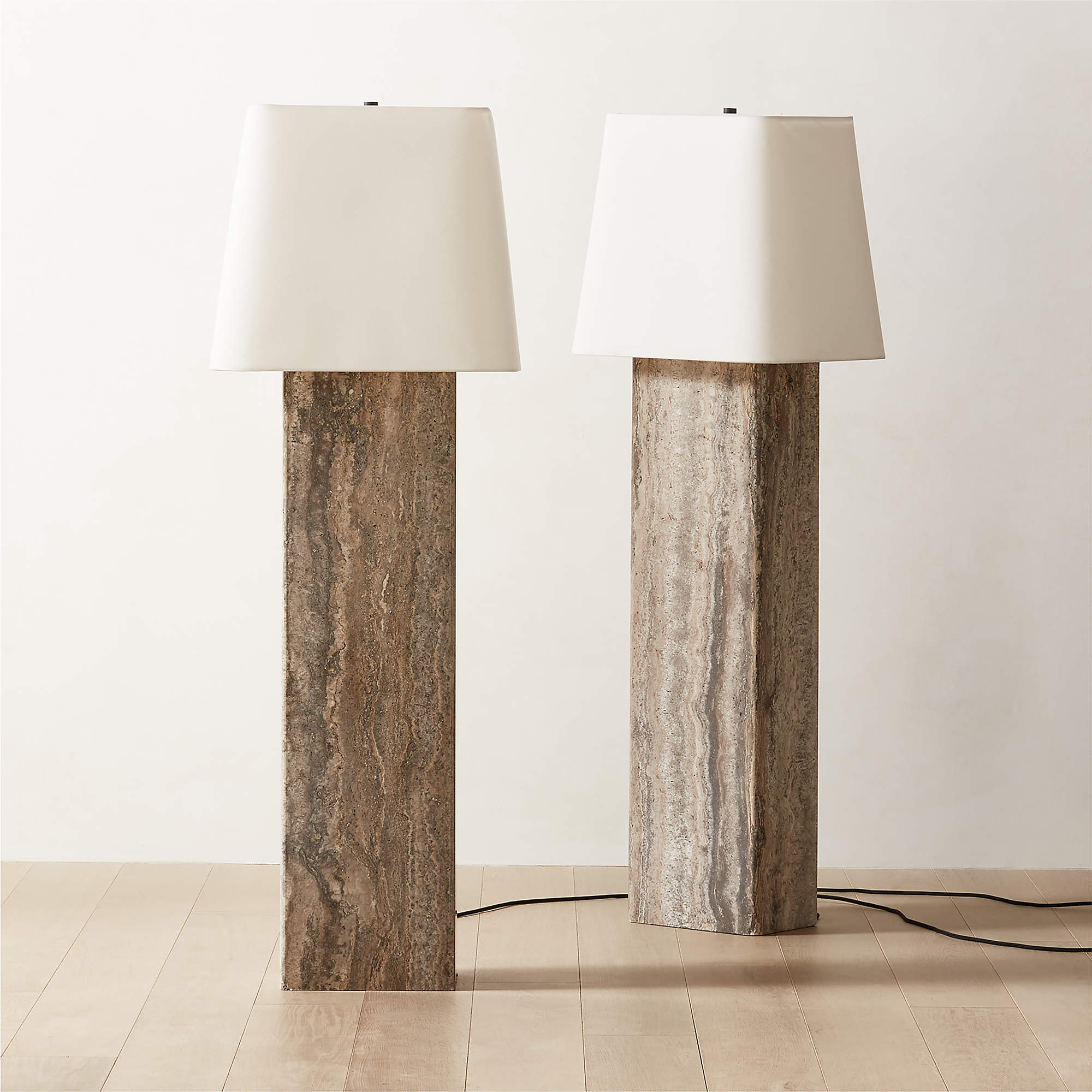Forms Grey Travertine Floor Lamp thumbnail 5