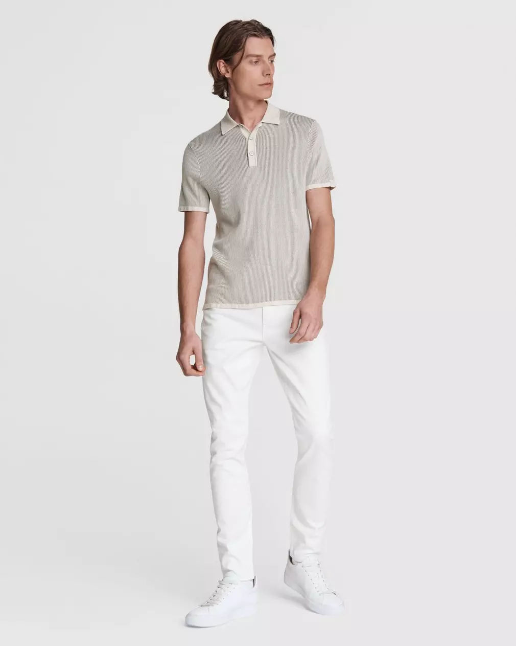 Harvey Cotton Knit Polo thumbnail 3