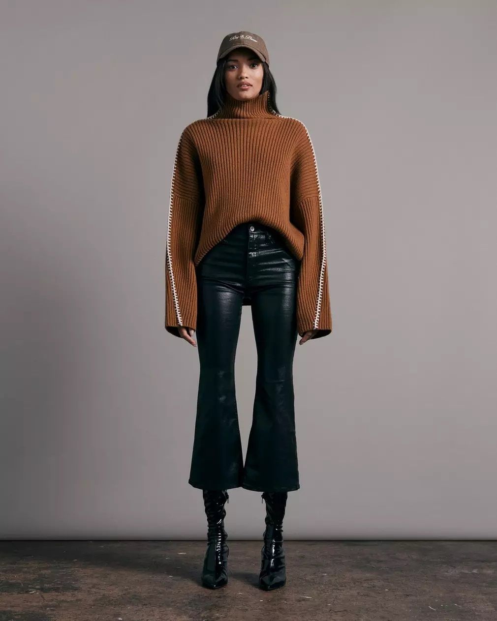 Ingrid Wool Ribbed Turtleneck thumbnail 3