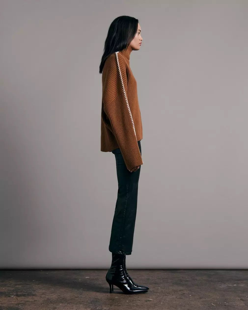 Ingrid Wool Ribbed Turtleneck thumbnail 4