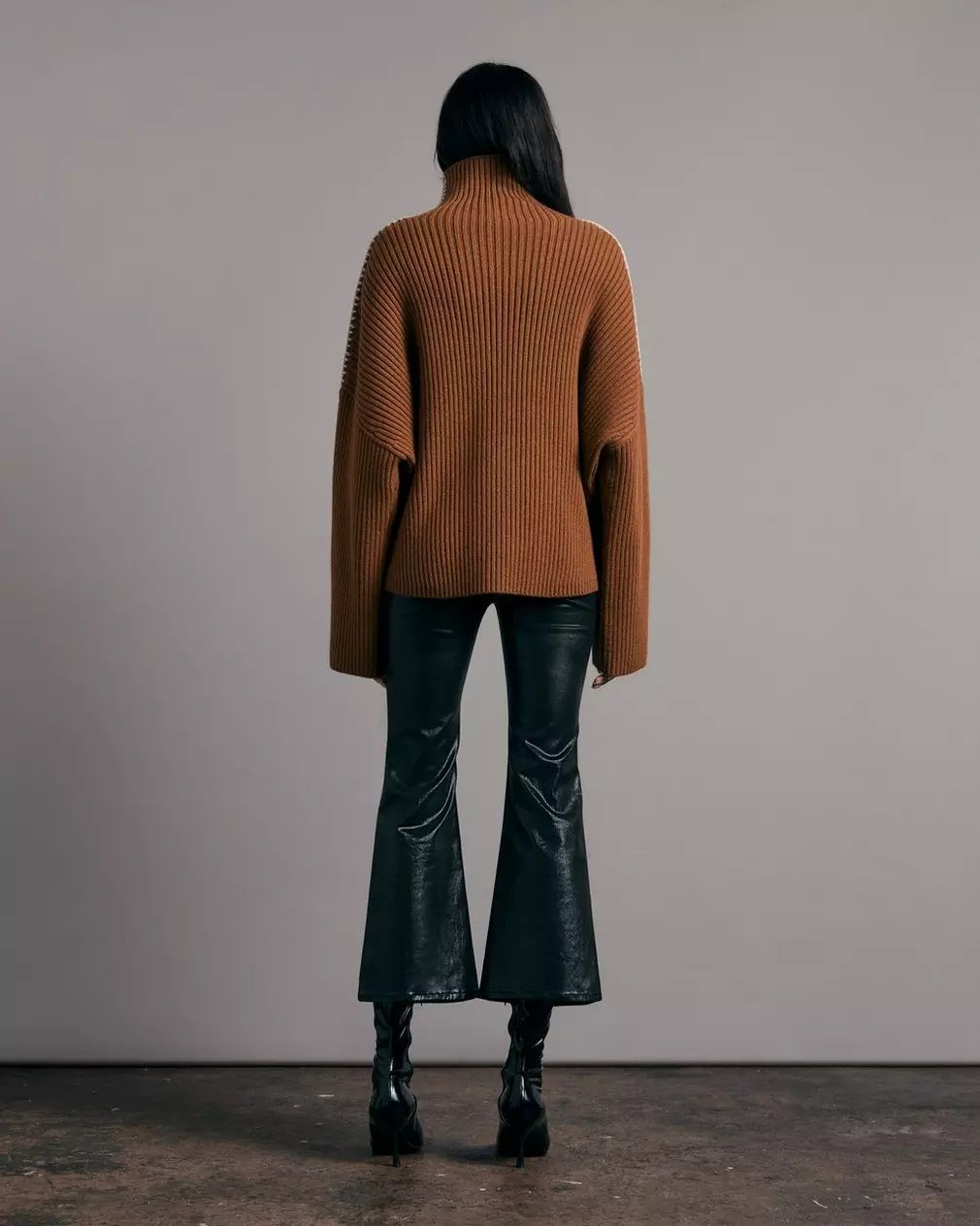 Ingrid Wool Ribbed Turtleneck thumbnail 5