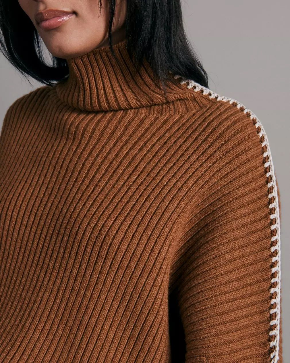 Ingrid Wool Ribbed Turtleneck thumbnail 6