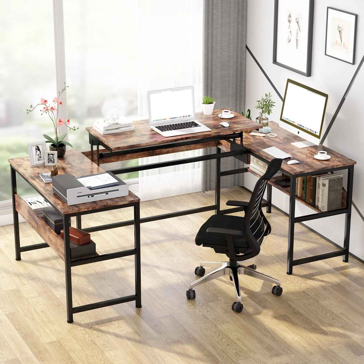 Height Adjustable U-Shape Desk thumbnail 3