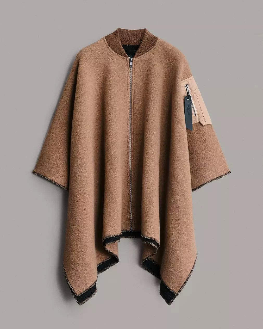 Bomber Recycled Wool Poncho thumbnail 2