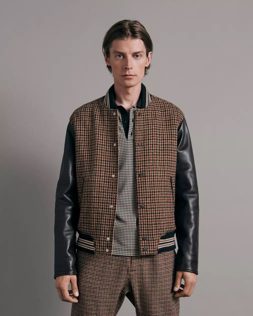 Varsity Houndstooth Wool Jacket thumbnail 3