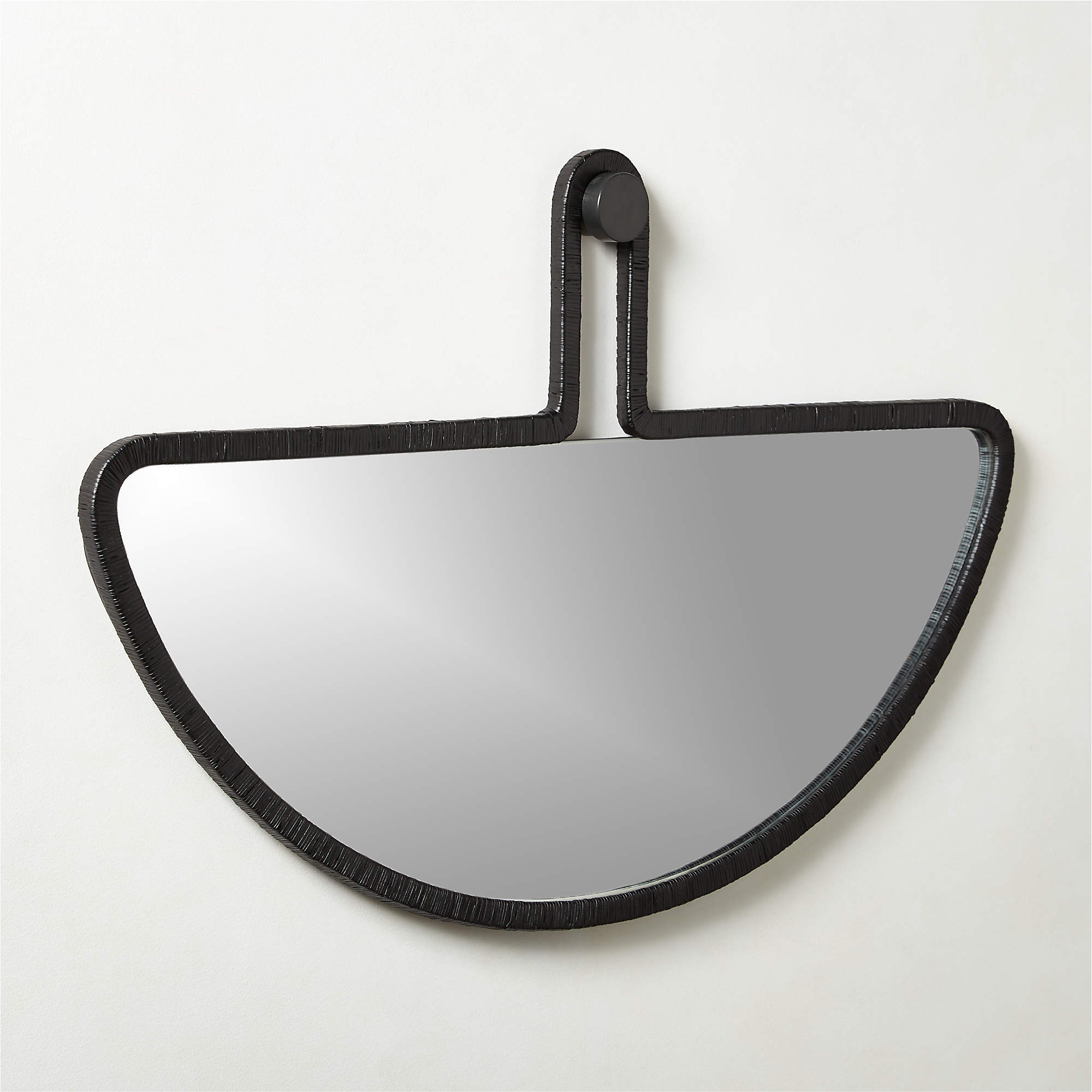 Whit Black Rattan Wall Mirror thumbnail 3