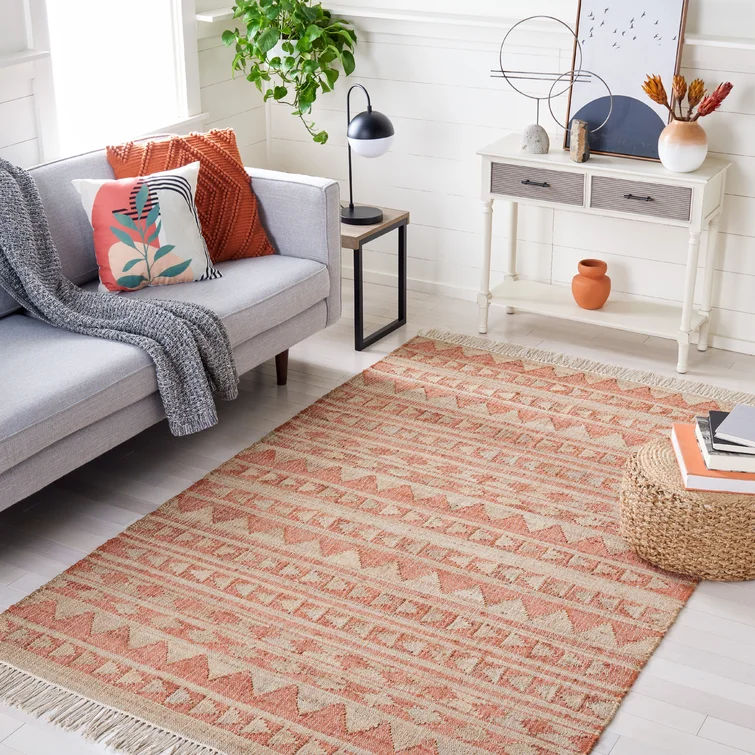 Bel-Air Flatweave Natural/Rust Rug thumbnail 4