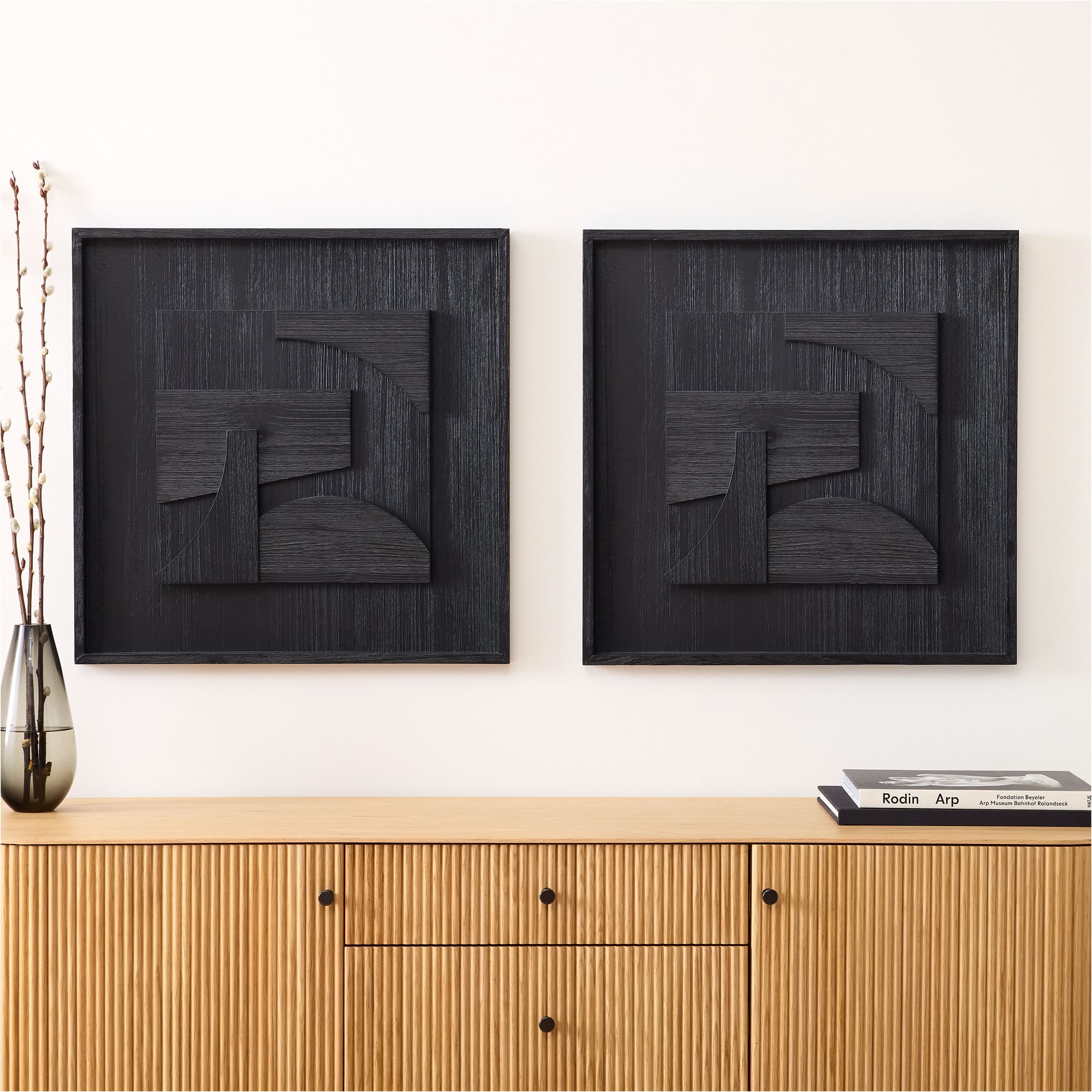 Dimitri Wood Assemblage Square Dimensional Wall Art I-24"x24" thumbnail 2