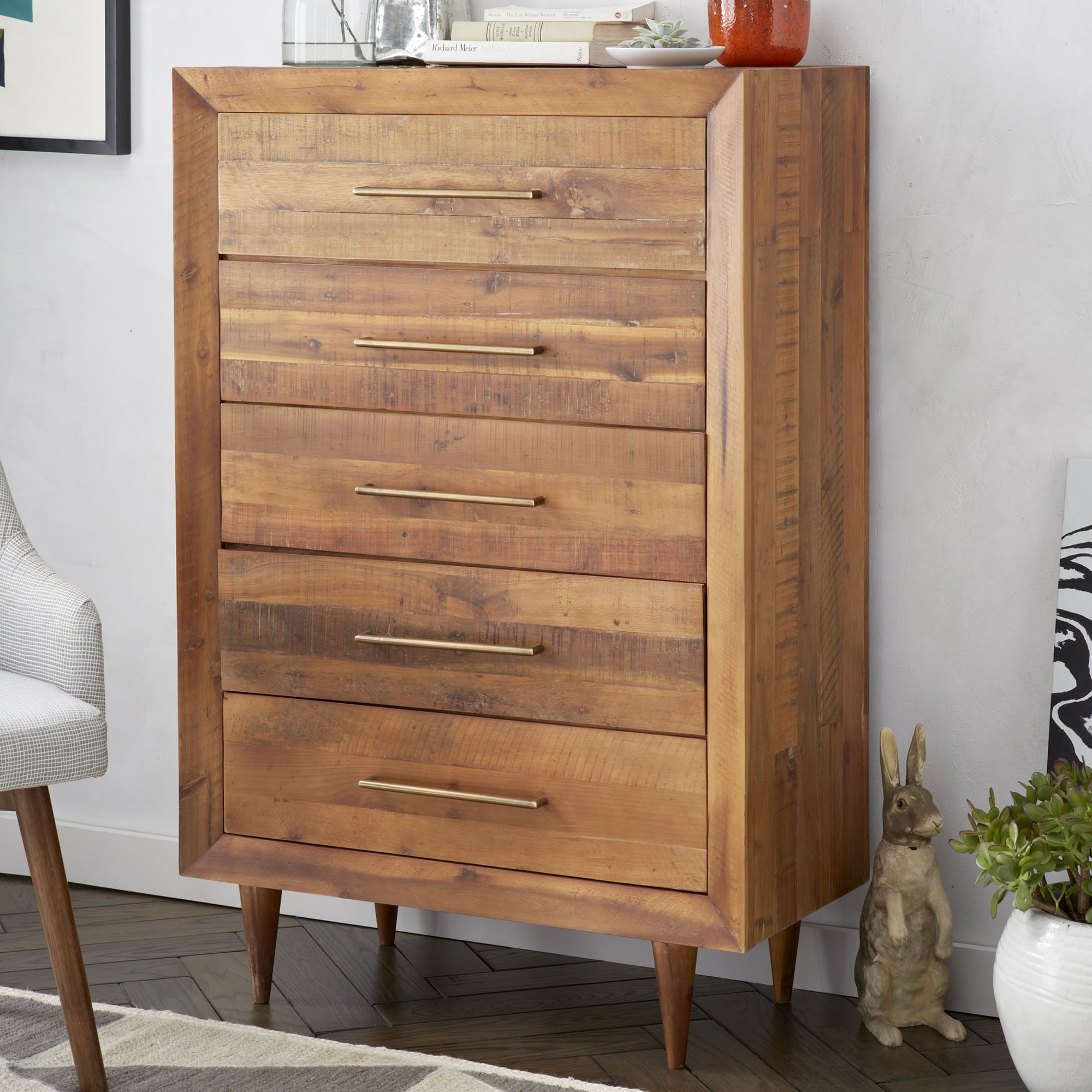 Alexa Reclaimed Wood 5-Drawer Dresser thumbnail 2