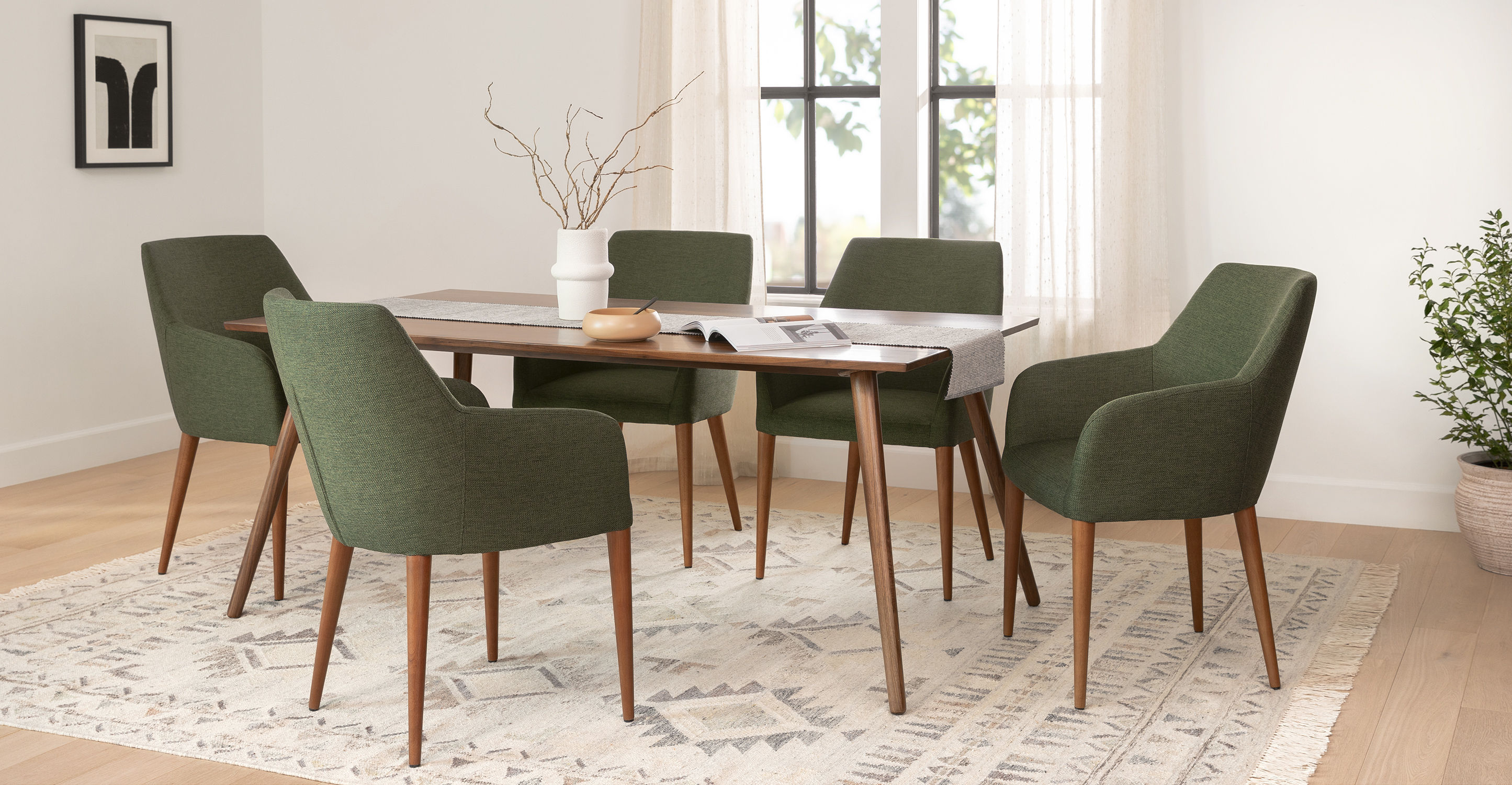 Feast Vine Green Dining Chair Set Of 2 thumbnail 2
