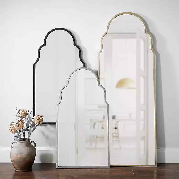 Maria Metal Black Arch Wall Mirror thumbnail 4