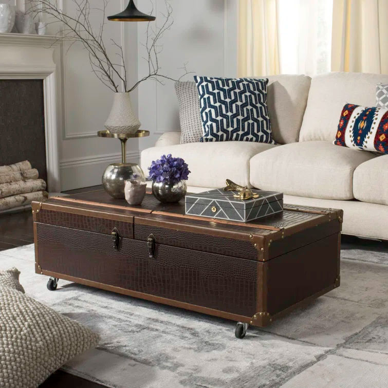 Rocker Extendable Wheel Coffee Table with Storage thumbnail 2
