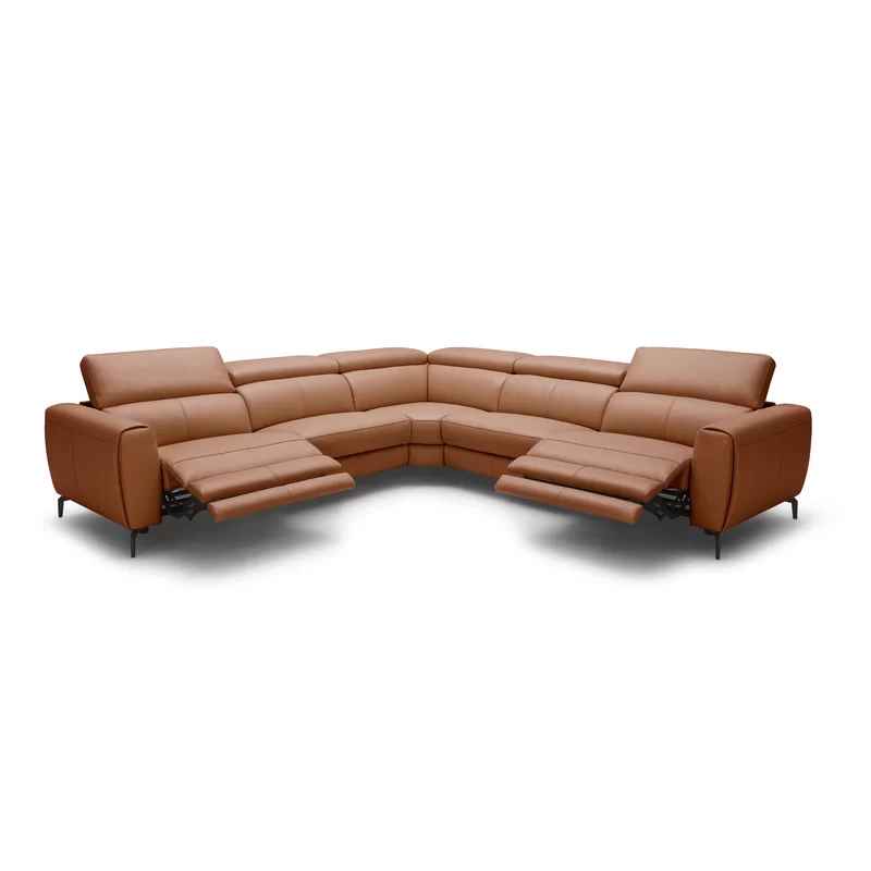 Alistaire 3 Piece Leather Sectional thumbnail 3