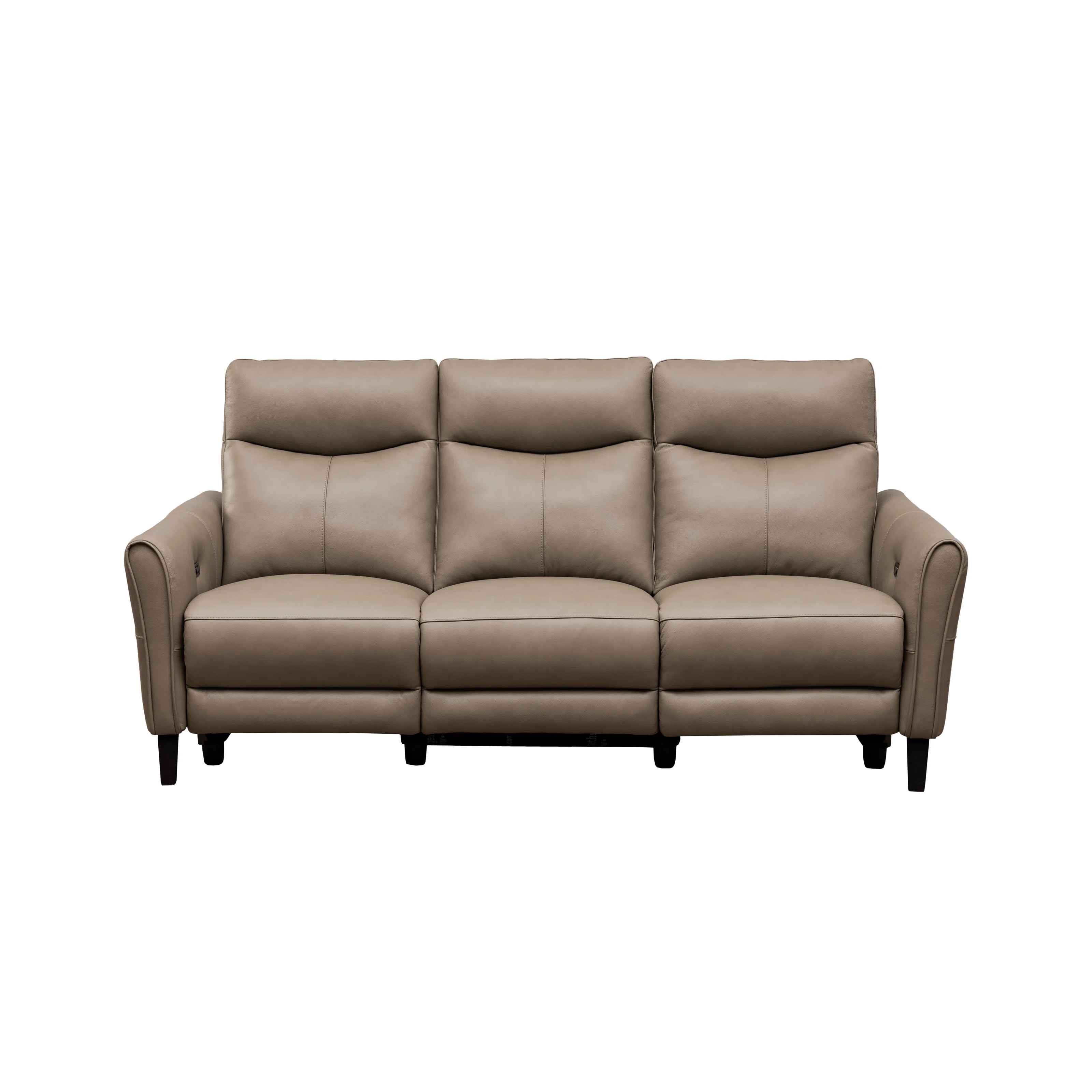 Oswald Beige Top Grain Leather Power Reclining Sofa thumbnail 3
