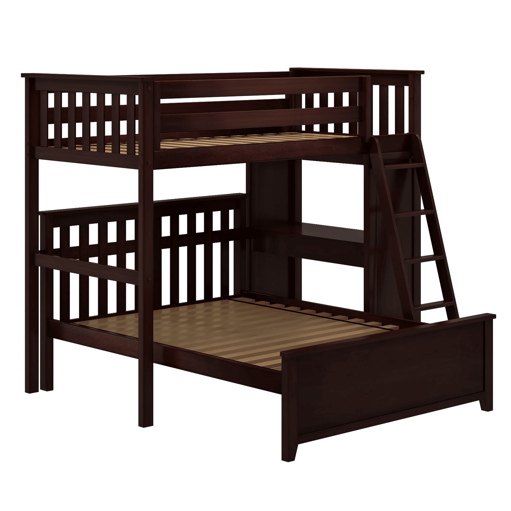 Aderito Twin Over Full Solid Wood L Shaped Bunk Bed-Twin thumbnail 3