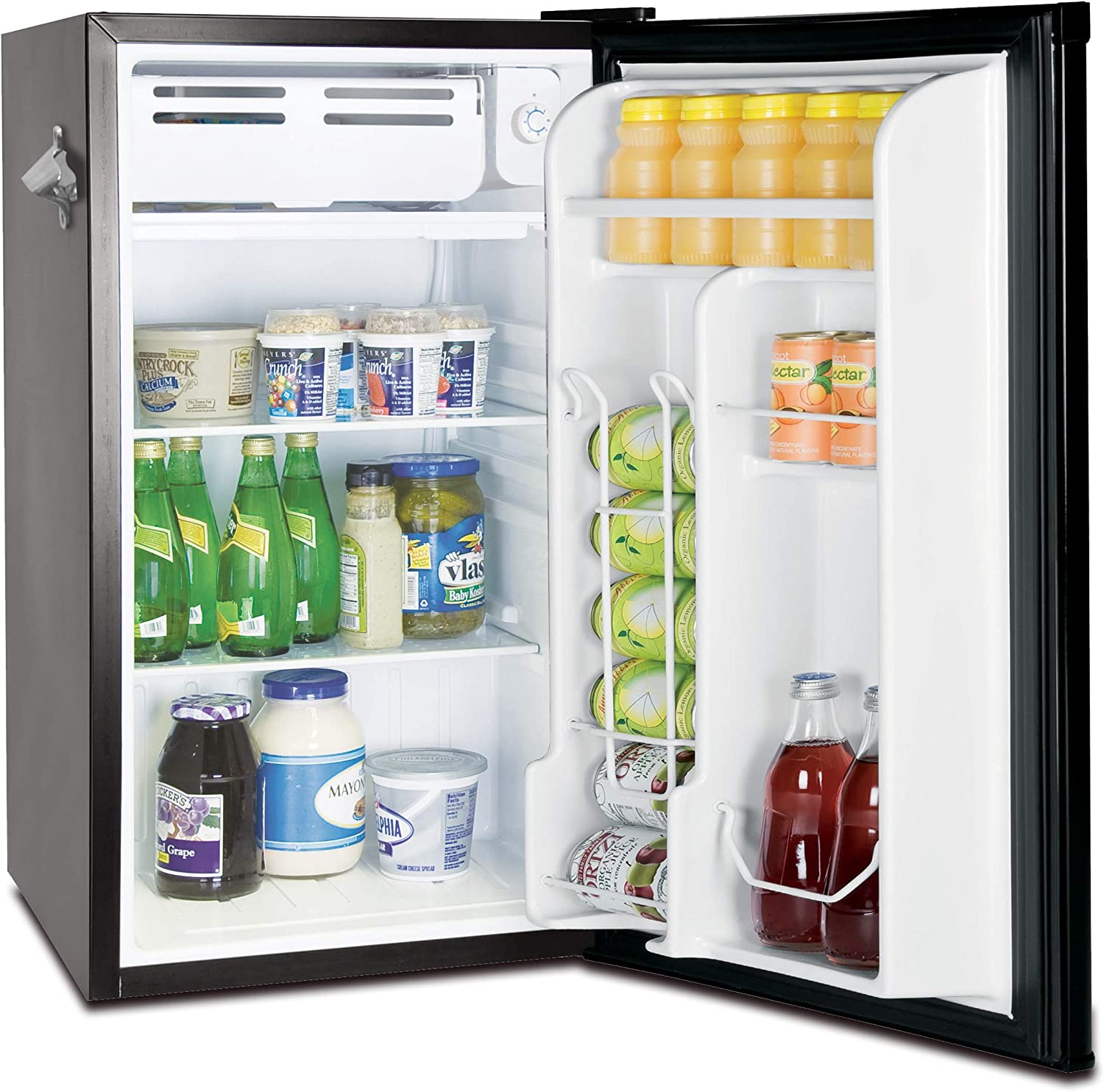 Frigidaire Black Retro Bar Fridge with Side Bottle Opener thumbnail 3